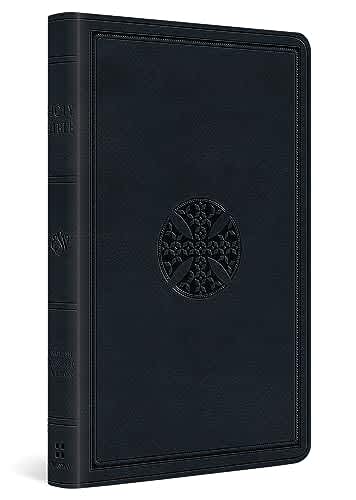 ESV Premium Gift Bible-Navy Mosaic Cross Design TruTone